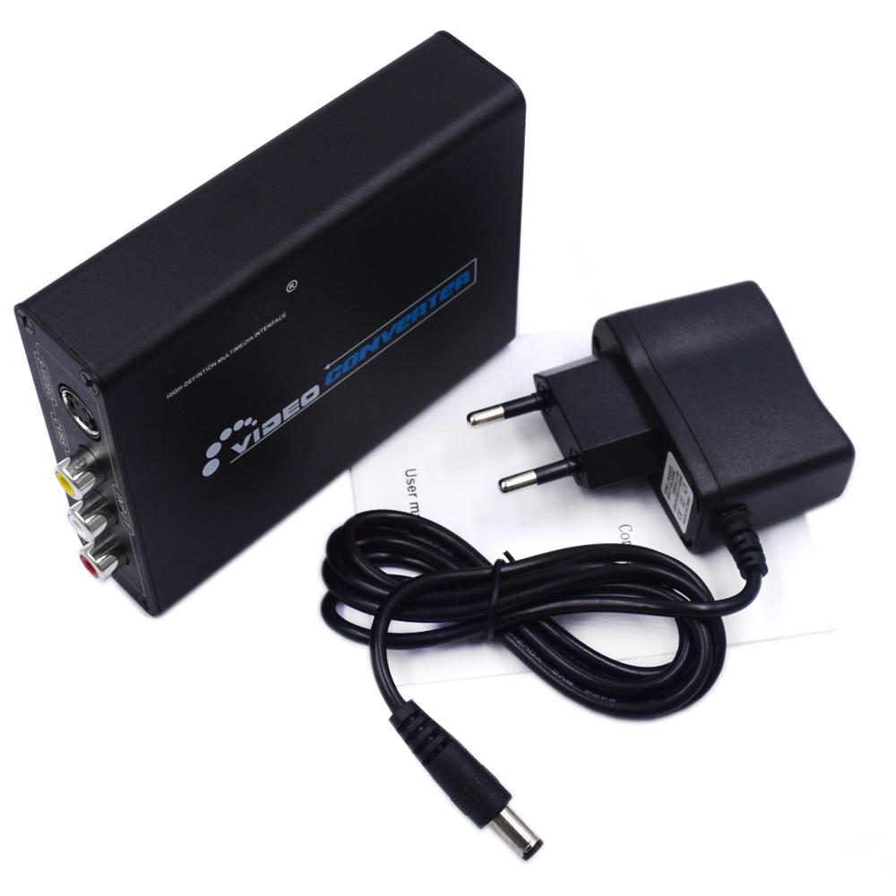 AV S-Video CVBS Konverter Audio HDMI-kompatibel zu S VIDEO + S S VIDEO Composite Switcher Adapter upscaler HD 3RCA: Rot