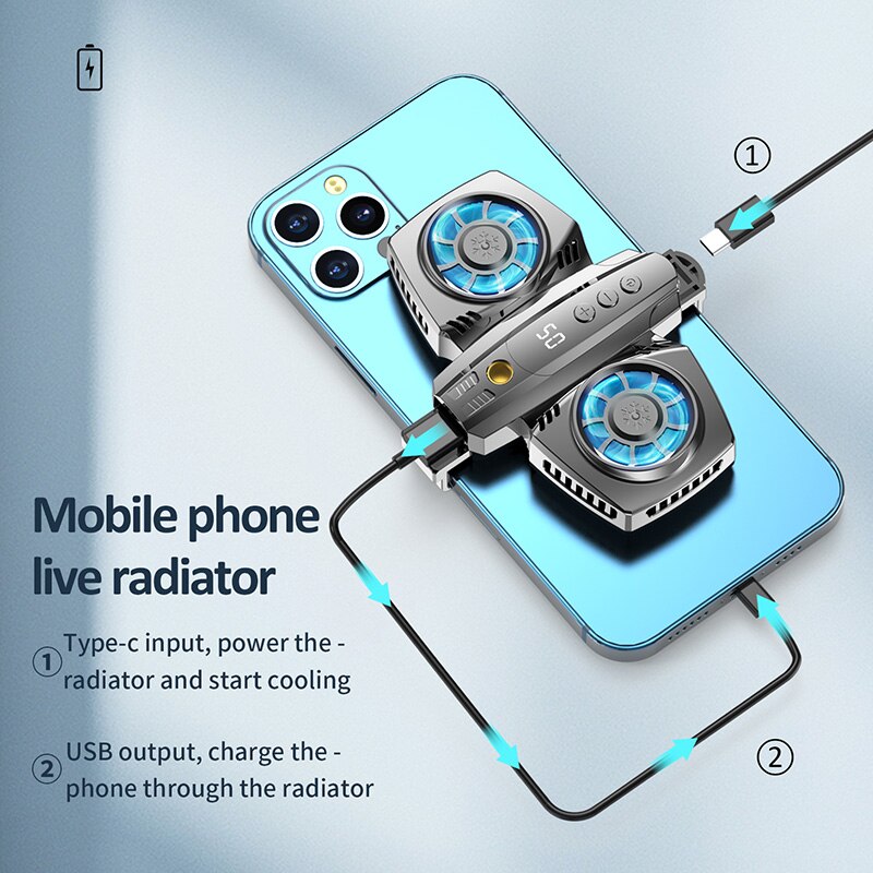 Handy Kühler Gaming Universal Telefon Kühler Tragbare Fan Kühlen Zubehör Für iPhone Samsung