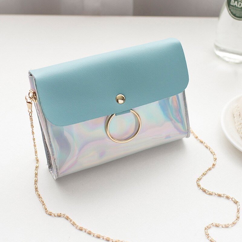 Crossbody Bags for Women Jelly Mother Bag Fresh Literary Shoulder Bag PVC Solid Color Armpit Bag: Blue