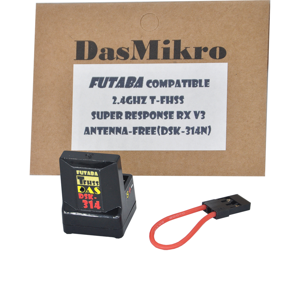 Futaba T-FHSS V3 4CH Compatible Récepteur SUPollRESPONSE ANTENNE-FREE POUR 10PX 7PX 4PX 4PM 4long 3long 4PLS 4GRS RC Émetteur Radio: Default Title