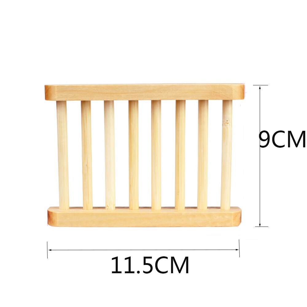 1 pièces en bois savon plateau égouttoir savon vaisselle porte-savon bain douche savon support boîte de rangement Drain bambou boîte salle de bain fournitures: 4