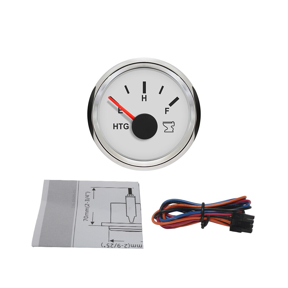 Universal Holding Tank Level Gauge Meter 0-190ohm 240-33ohm 52mm 12V/24V with Red Backlight: 240-33ohm WS