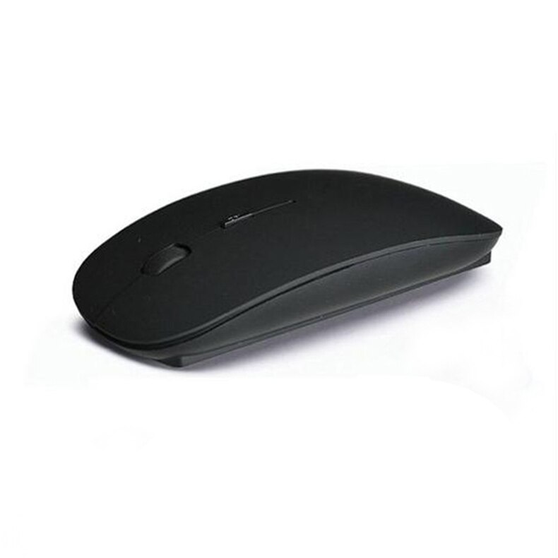 1600 DPI USB Optical Wireless Computer Mouse 2.4G Receiver Super Slim Mouse For PC Laptop DJA99: Black