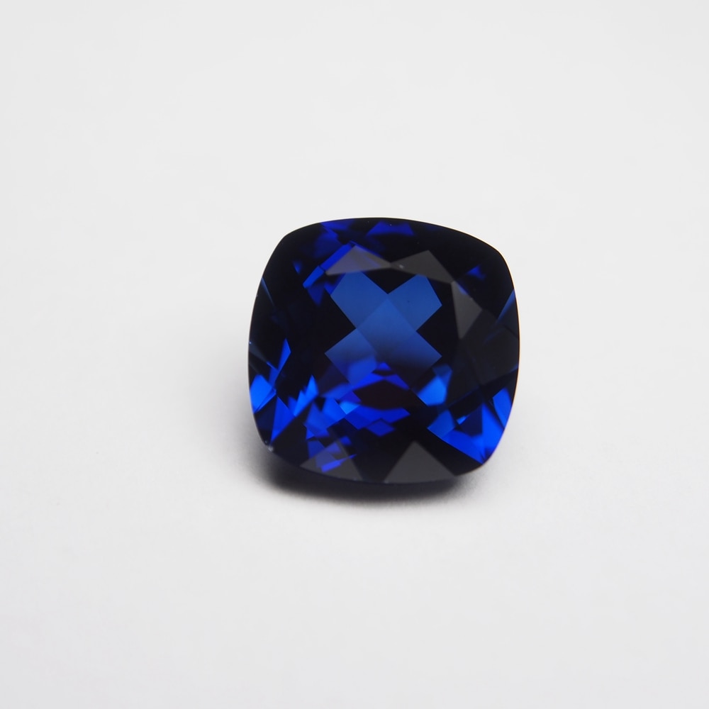 10*10 Mm 1 Stuk 5.3 Karaat Laboratorium Royal Blue Sapphire Kussen Cut 35 # Sapphire Edelsteen Korund Saffier steen Voor Sieraden
