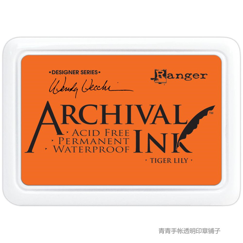 American original ranger stamp pad multicolor oily waterproof acrylic ink pad: tiger lily