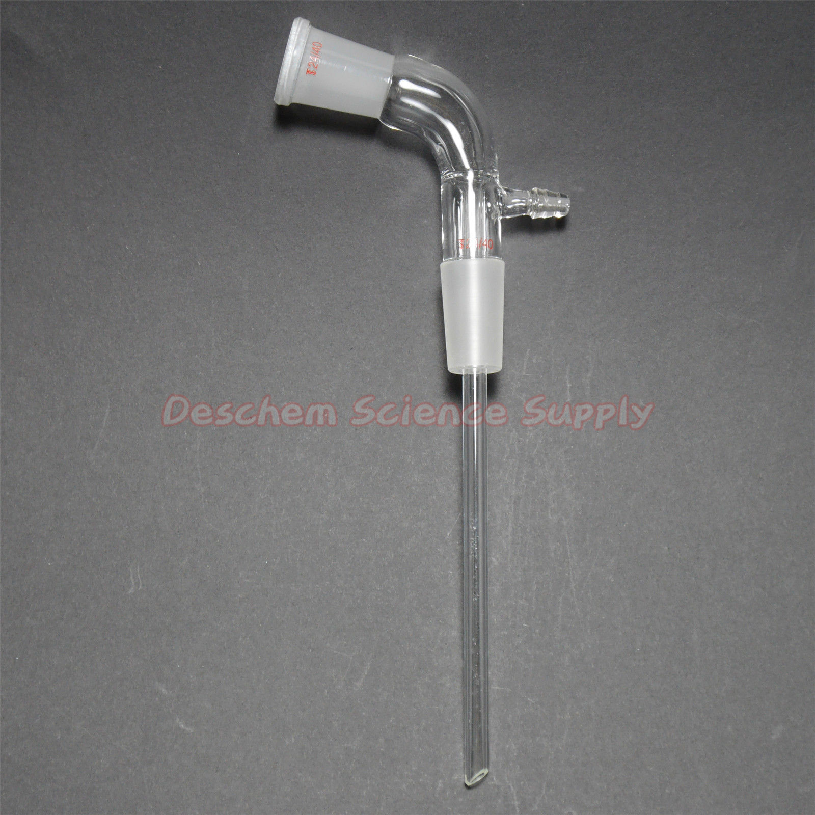 24/40,Glass Vacuum Take-off Adapter With 150mm Length Steam Tube,Lab Glassware