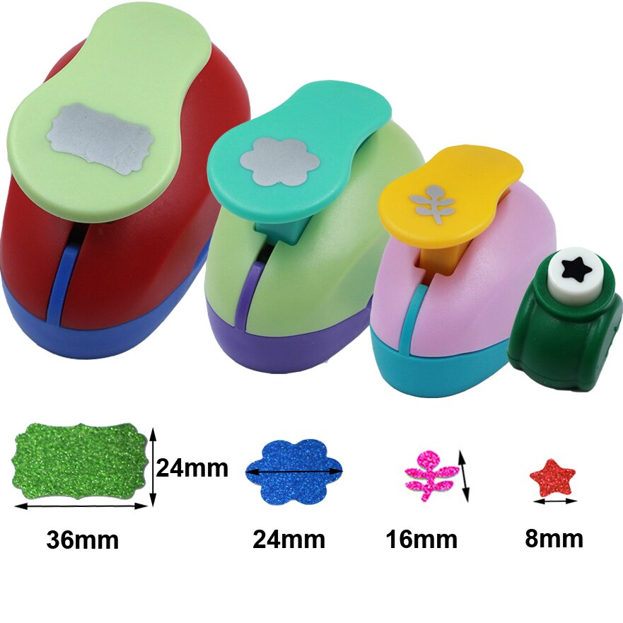4pcs Handmade Crafts Heart Circle Star Scrapbooking Tool Paper Punch Photo Gallery decoration DIY Card Punches Embossing: NewTagMixed