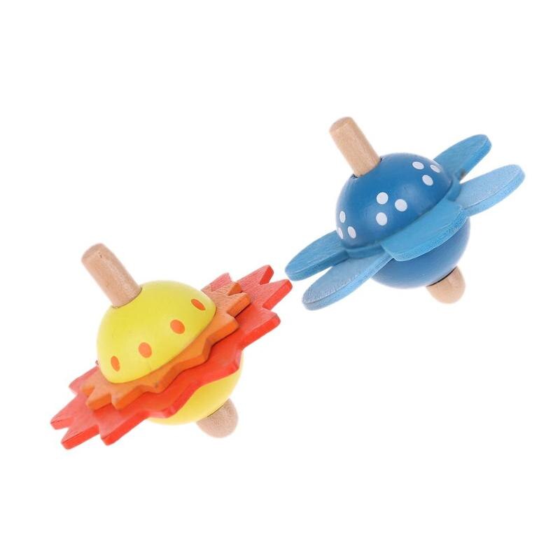 thumbnail image 2 of 20pcs Colorful Wooden Gyro Toys For Kids Small Wood Tops 2 of 13