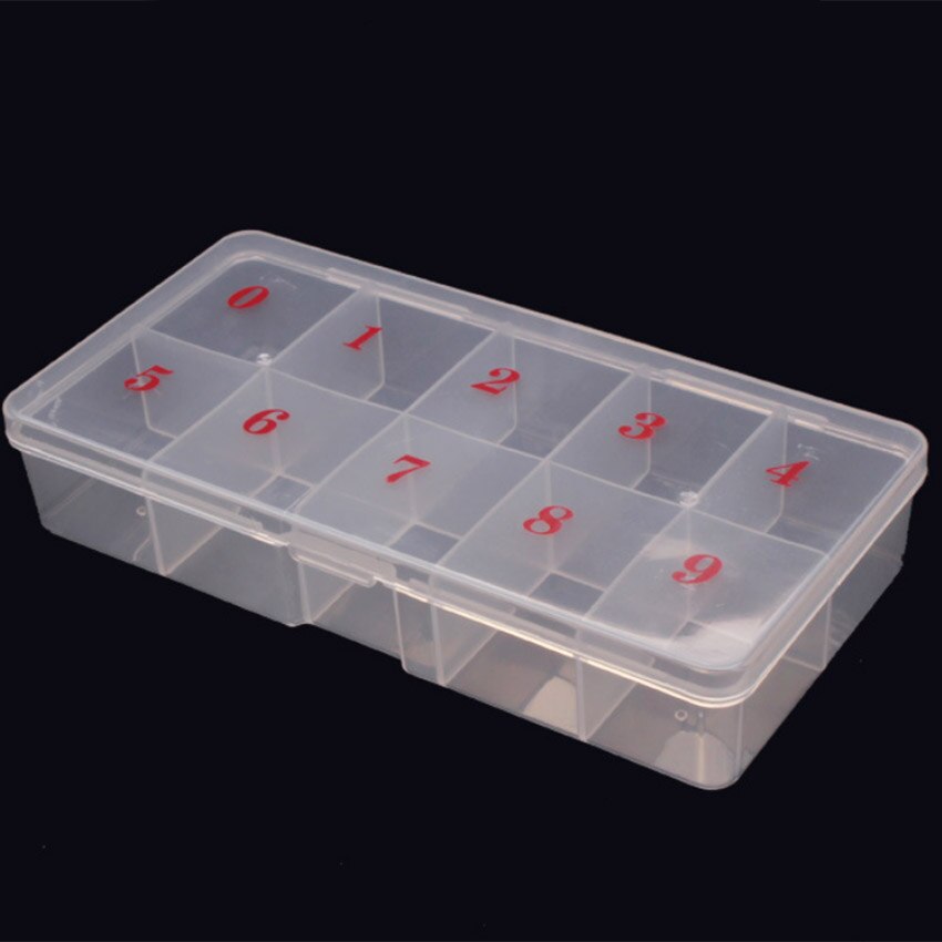 Grote Container Case Nail Art Lege Opslag Voor Nail Tips Display Box Steentjes Kralen Slices Nail Art Box