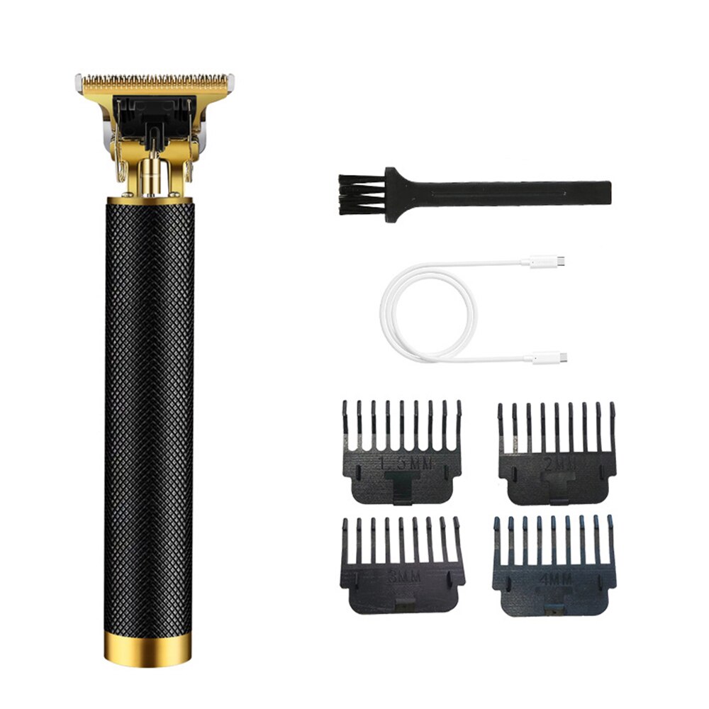 Rechargeable Hair Clipper Barber Carving T Outliner Blade Hairdressing Hair Trimmer Buddha Close Cuttting Charger: SetA