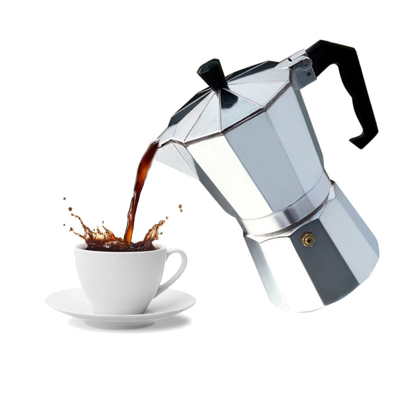 Cafetera italiana mocha, cafetera de 9 tazas, 12 tazas, cafetera de horno de aluminio, utensilios de cocina, electrodomésticos de despensa