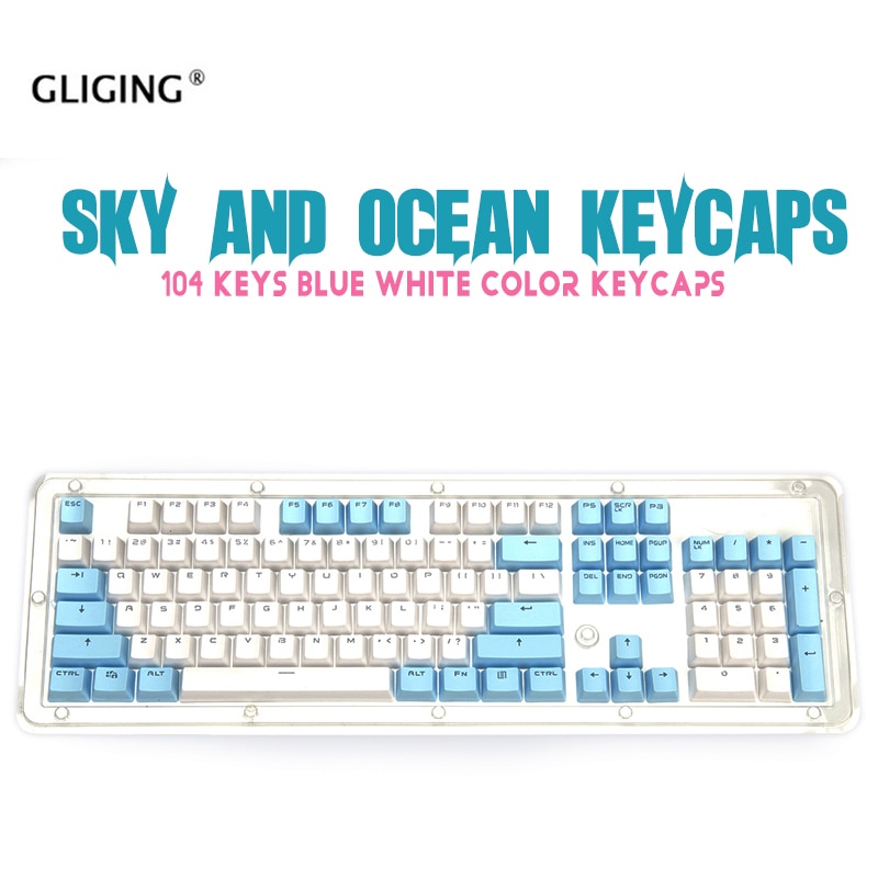104 sleutel sky thema mechanische sleutel cap top print cherry toetsen caps spel toetsenbord pbt keycaps voor Cherry mx