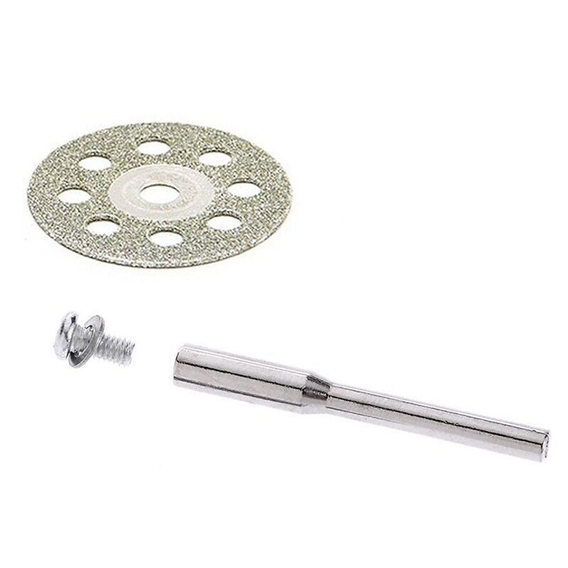 30 Stck Diamant Schneiden Rad (25Mm/20Mm/16Mm Jeder 10), Diamant Beschichtet Schneiden Rad und 6Stck m Dorn für Dreh Werkzeug