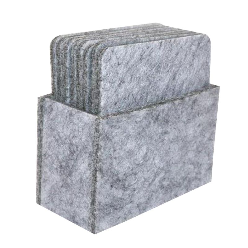 10Pcs Waterproof Felt Drink Coaster Set with Holder Modern Decorative Coasters with Holder Table Coasters: 5