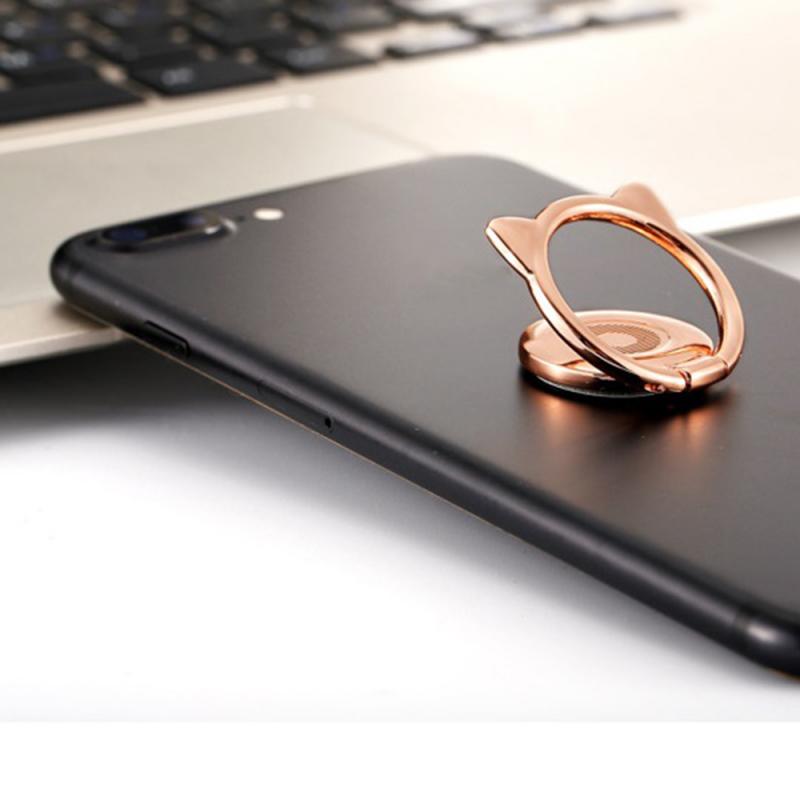 Nette Katze Ebene Finger Ring praktisch Schreibtisch Stehen Metall Tisch Faltbare Halterung Wiege Stabil Tragbare Halfter Schreibtisch Halterung