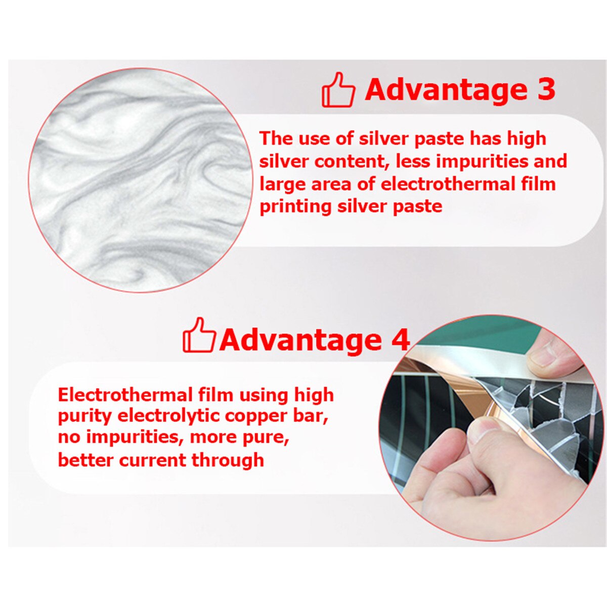 220V 75cm Width Healthy Floor Heating Infrared Underfloor Heating Carbon Film Heater Electric Floor Warming Mat for Living Room