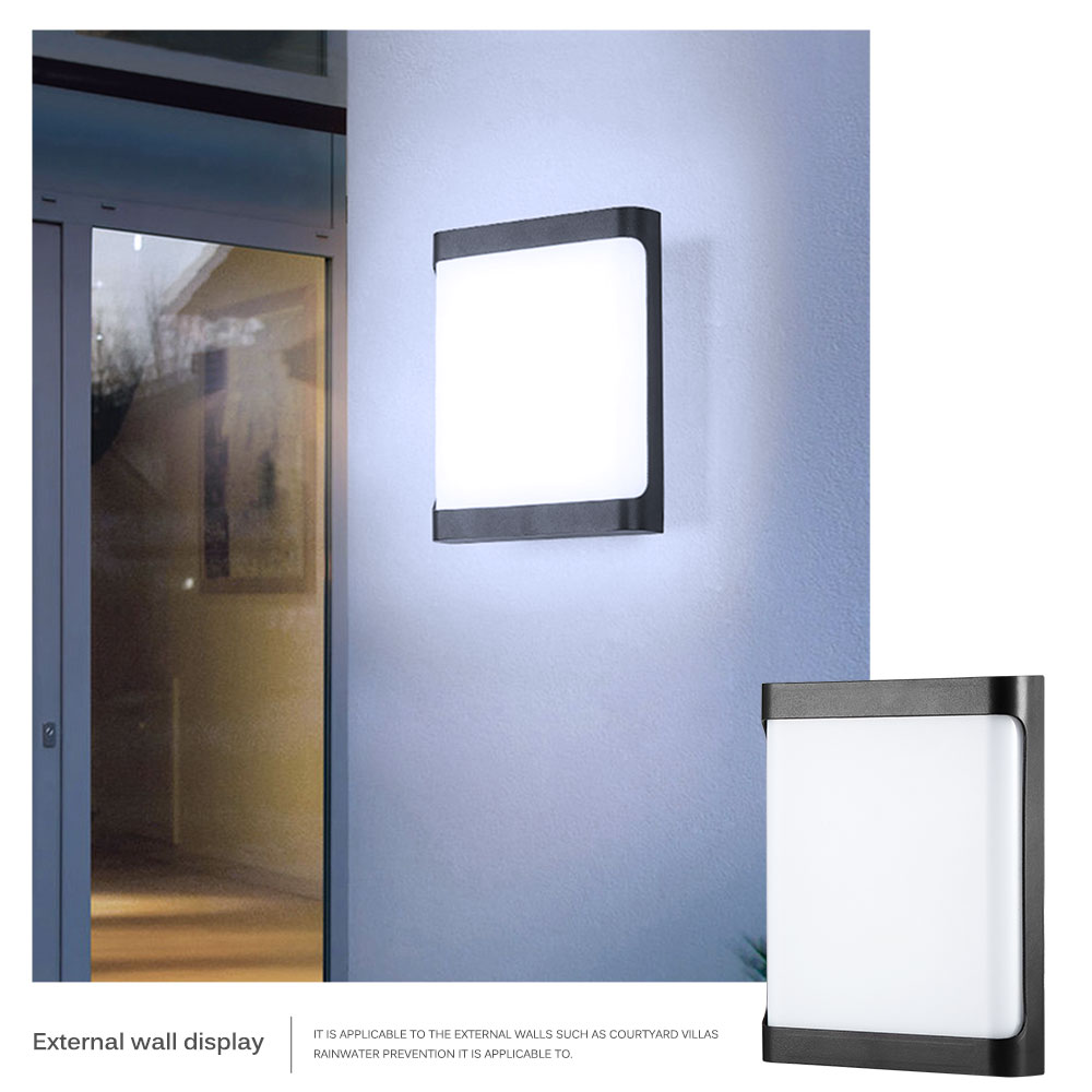 LED Wandlamp Outdoor Verlichting Waterdichte Moderne Vierkante Tuinpad Straat Wandlamp Gangpad Balkon Lamp Buitenverlichting