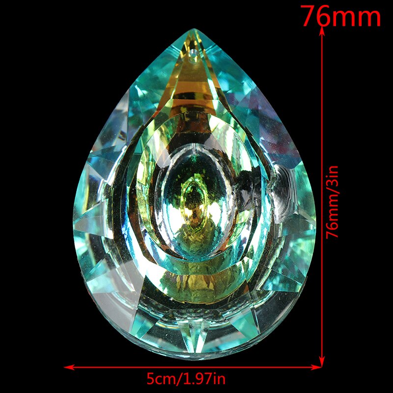 Värikkäät kristallit roikkuvat pisarat kattokruunu lampun prismat osat: 4-76mm