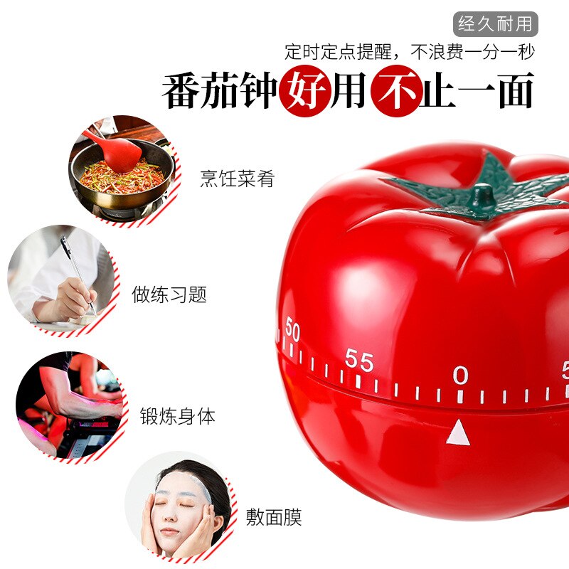 Kitchen Electronic Timer Tomato Timer Reminder Pomodoro Mechanical Countdown Timer