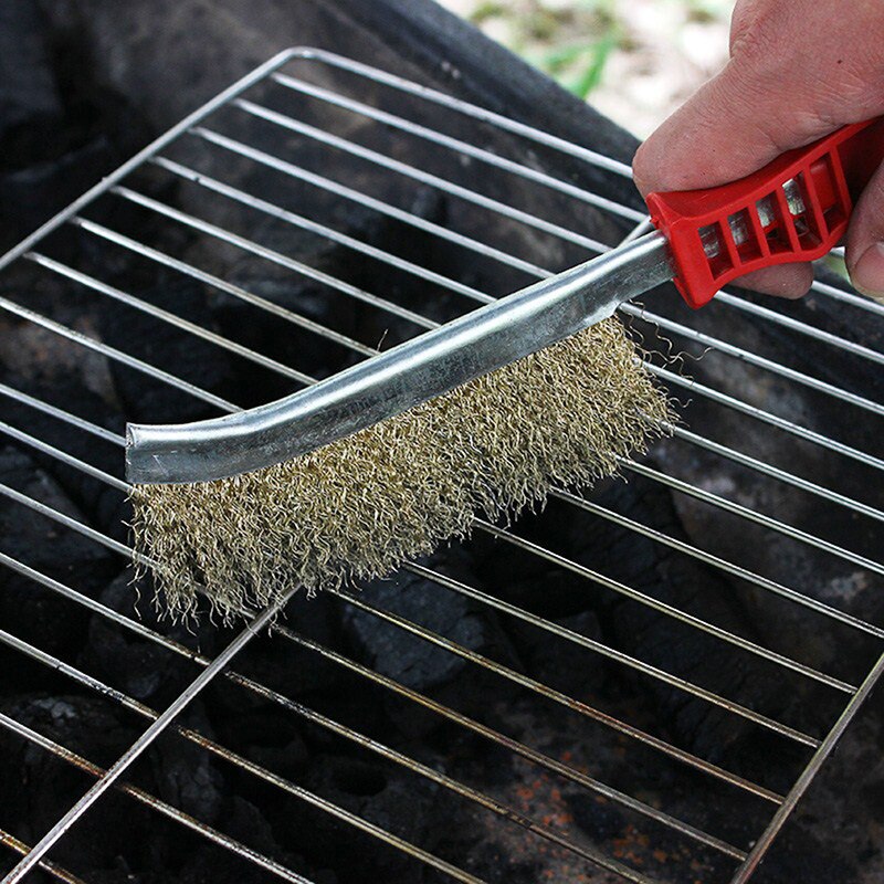 Limpiador de parrilla, Kit de cepillo de limpieza de barbacoa, cepillo de alambre de acero, Herramientas de limpieza de parrillas, Picnics, utensilios de barbacoa, Gadget de cocina