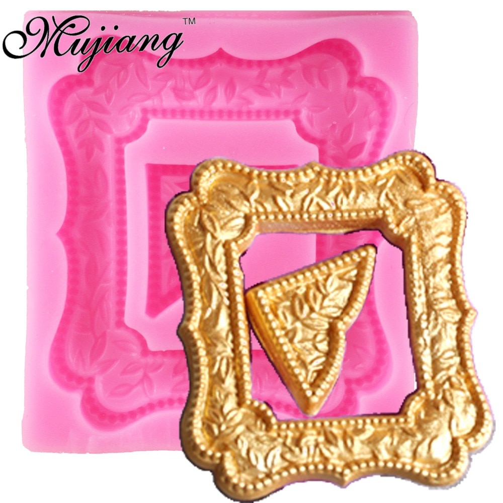 DIY Spiegel Fondant Kuchen Dekorieren Werkzeug Rahmen Cupcake Schokolade Hochzeitstorte Grenze Silikonformen Küche Backformen