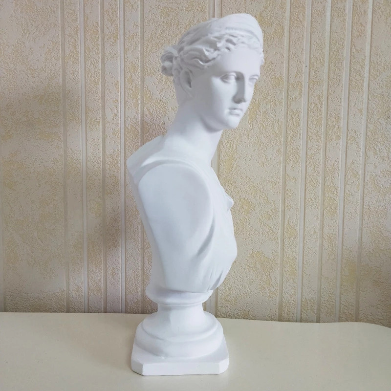 Sculpture buste Apollo, Statue d&#39;artemis de mythologie grecque, peinture en résine, artisanat d&#39;art, décoration de la maison MYP20