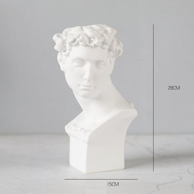 David Medici-jarrón de resina con retrato para decoración del hogar, jarrón decorativo de cabeza humana para chica británica, Venus, R1958: B