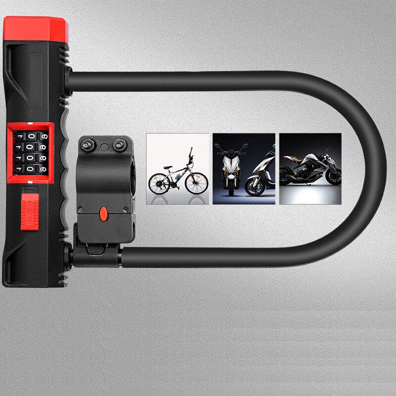 Cerradura En U De Bicicleta Resistente Con Soporte De Montaje