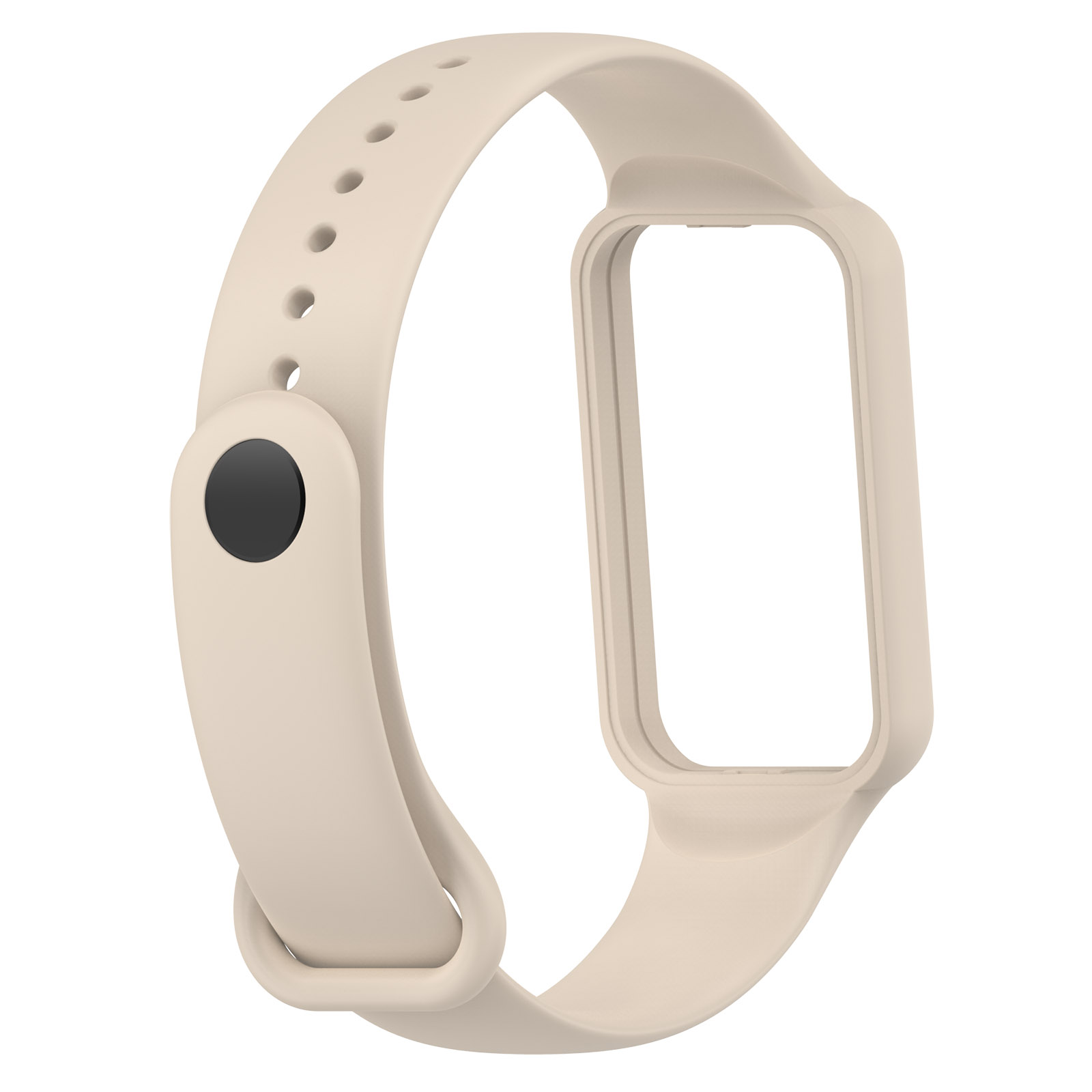 Correa para reloj Huami Amazfit Band 7, pulsera de silicona ajustable de un solo Color, repuesto de pulsera: BLACK WHITE