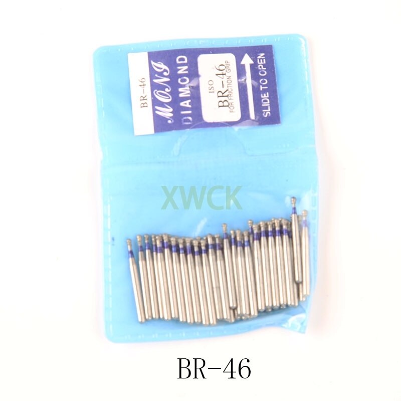 50pcs/bag Dental Teeth Polishing Burs Dental Diamond Polishers for Polishing Smoothing Teeth Polishers: Br-46