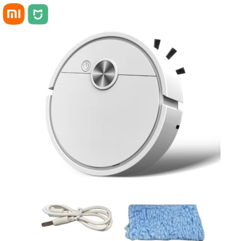 Xiaomi mijia 4000pa 3 em 1 robô aspirador de pó inteligente sucção forte fácil de usar para pisos duros tapetes de pêlos de animais de estimação: YELLOW