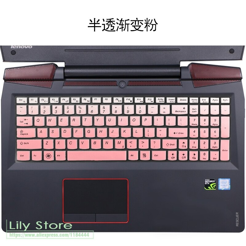 Dla Lenovo IdeaPad 100 300 500 700 900 serii 300-17ISK 700-17ISK Y700-17ISK Y700-17 17.3 cal 17 klawiatura silikonowa pokrywa: fadepink