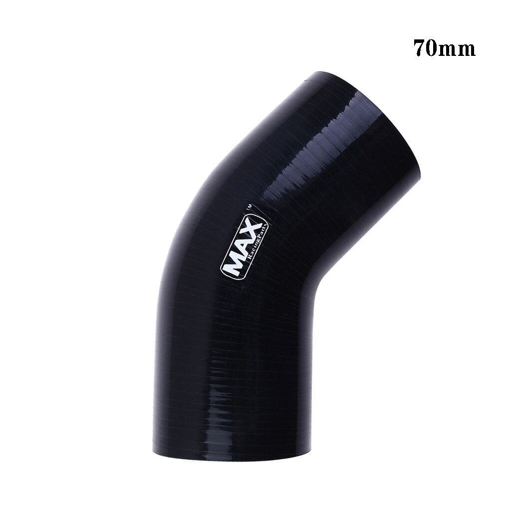 63-102Mm Silicone 45 Graden Elleboog Bocht Verminderen Siliconenslang Zwart/Blauw Intercooler Inlaattraject #30: Black 70mm