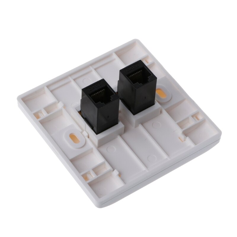 2 Ports RJ45 Network Wall Plate With Female to Female Connector