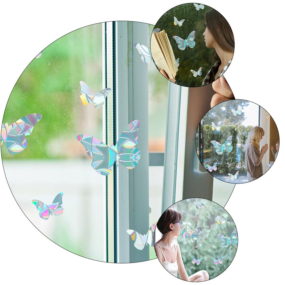 10 Sheets 1 Set Durable Window Alert Stickers Static Stickers Window Stickers