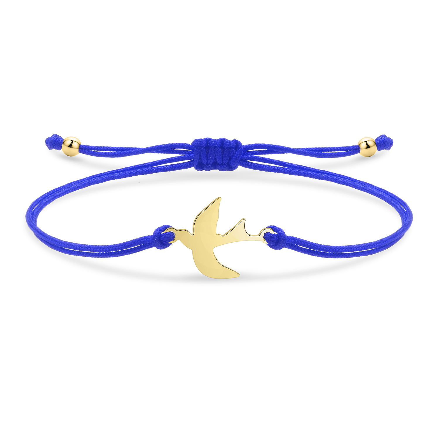 Roestvrijstalen Mooie Zwaluw Bedelarmband Vrouwen Wilde Dieren Rood Roze Blauw Grijs Groen Paars String Handgemaakte Sieraden Cadeau: Donker Goud