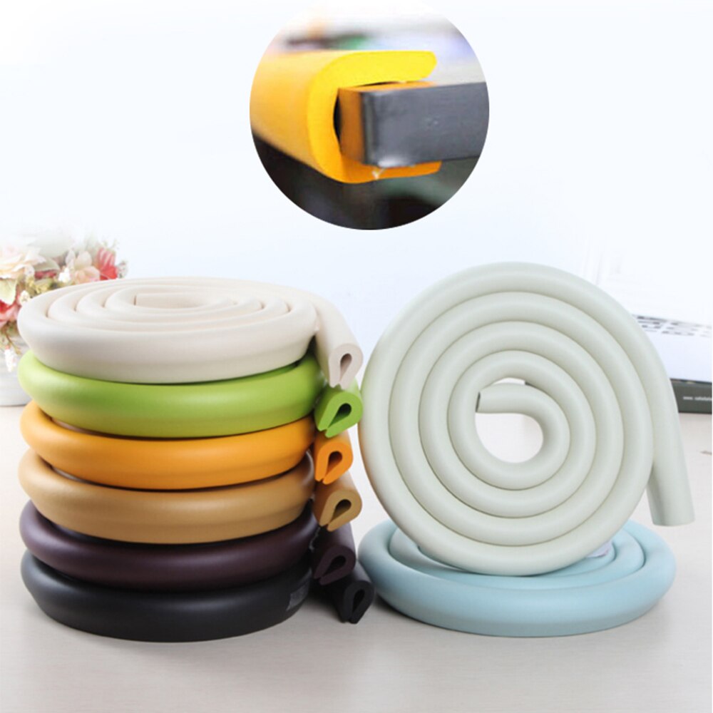 2m babyveiligheidstafelrandbeschermers, tafelhoekbeschermers, kinderveiligheidskussen, schuimrubberen bumper, gratis tape, 16 kleuren