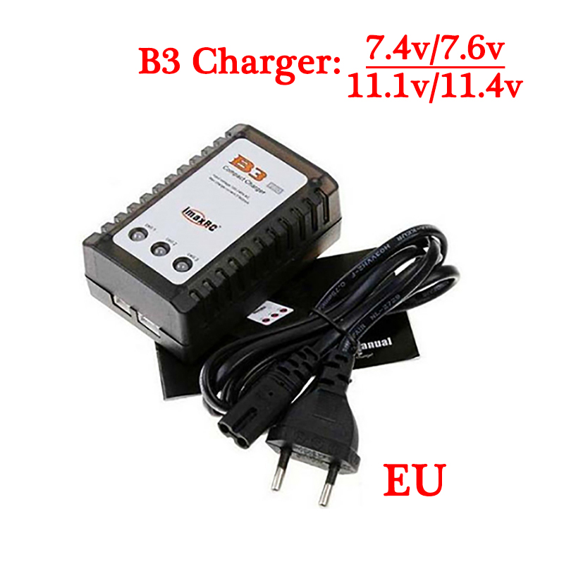 Cargador de batería Lipo de 7,4 V/7,6 v 11,1 v/11,4 v, cable de línea paralela, USB 2S 3S, B3: Azul marino