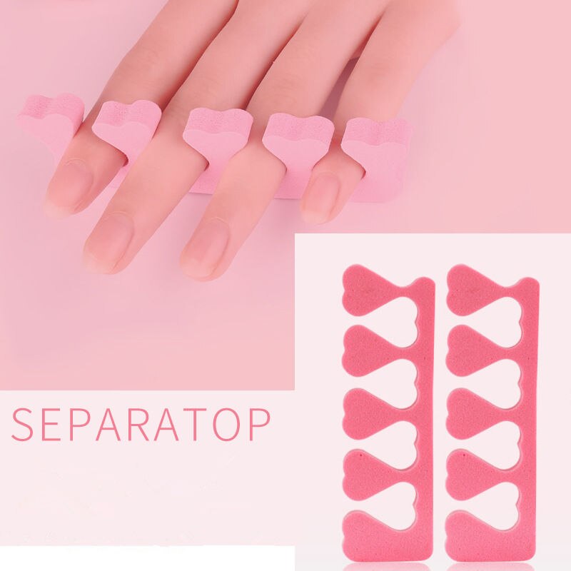 100 pcs Soft Plastic Finger Toe Separator Tool Nail Art Pedicure Manicure