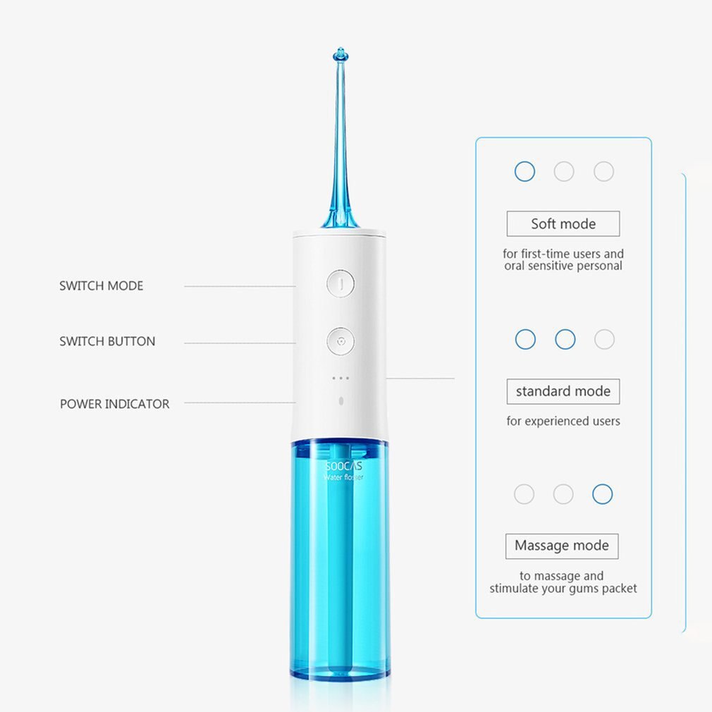 Hirse soocas  w3 oral irrigator dental bærbare vandtrådsspidser usb genopladelige vandstråleblegning ipx 7