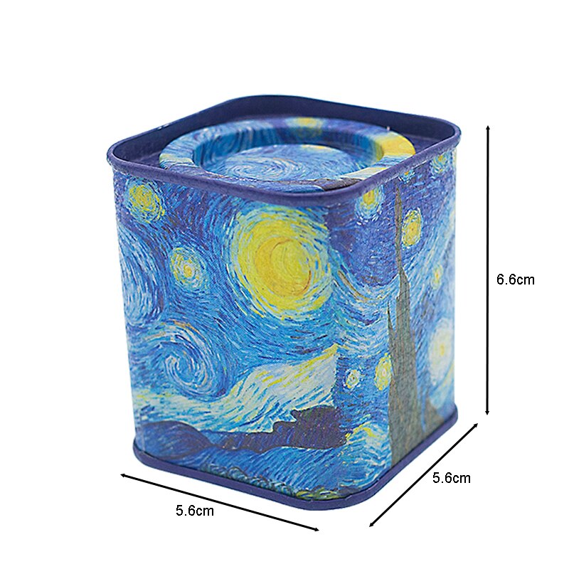 Retro Square Tin Can Empty Cube Tin Box Storage Container kit for Tea Coffee Herb Candy Chocolate Sugar Spices and Crafts