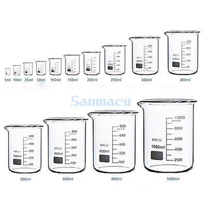 3000ML Low Form Beaker Chemistry Lab G3.3 Borosilicate Glass Heavy Wall
