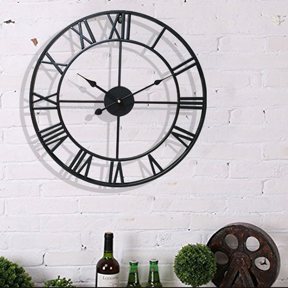 Wall Watch European Style Iron Clock Retro Clock Home Decoration Wall Clock European Retro Style Independent