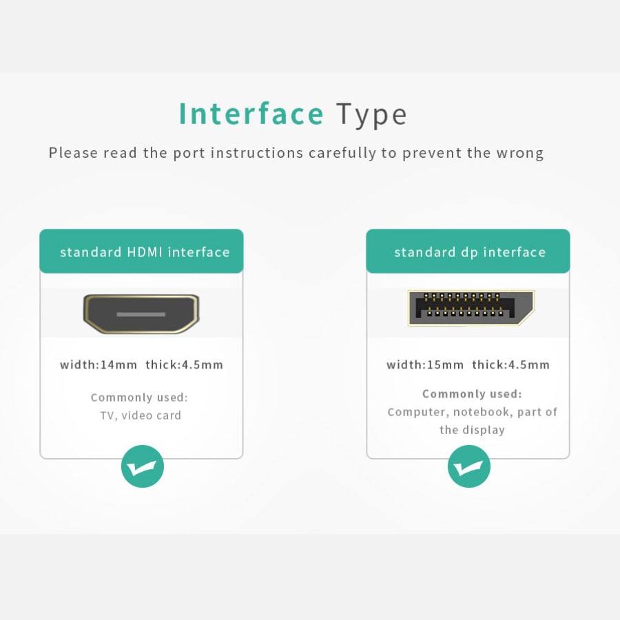 DP to HDMI Compatible Adapter Display Port Male To Female Compatible Cable Converter Adaptor For Projector Laptop TV 4K2K
