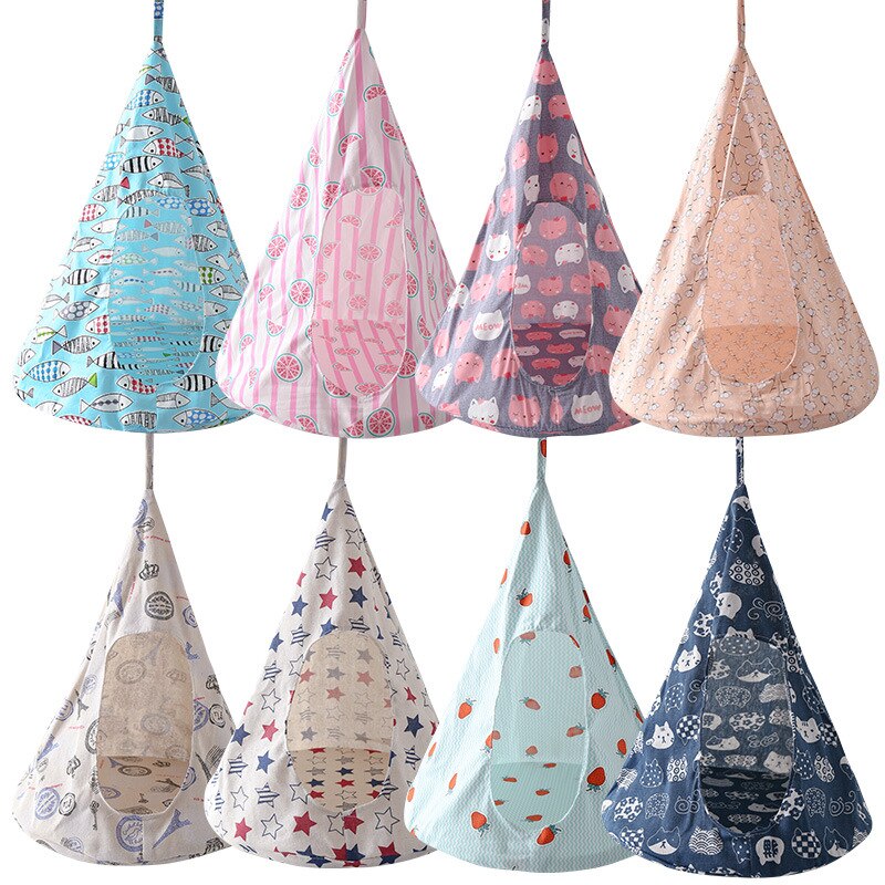 Hamaca desmontable para gatos, casa suave, plegable, duradera, cónica, lavable, juguetes para mascotas, suministros para juego, tienda de lino colgante para dormir
