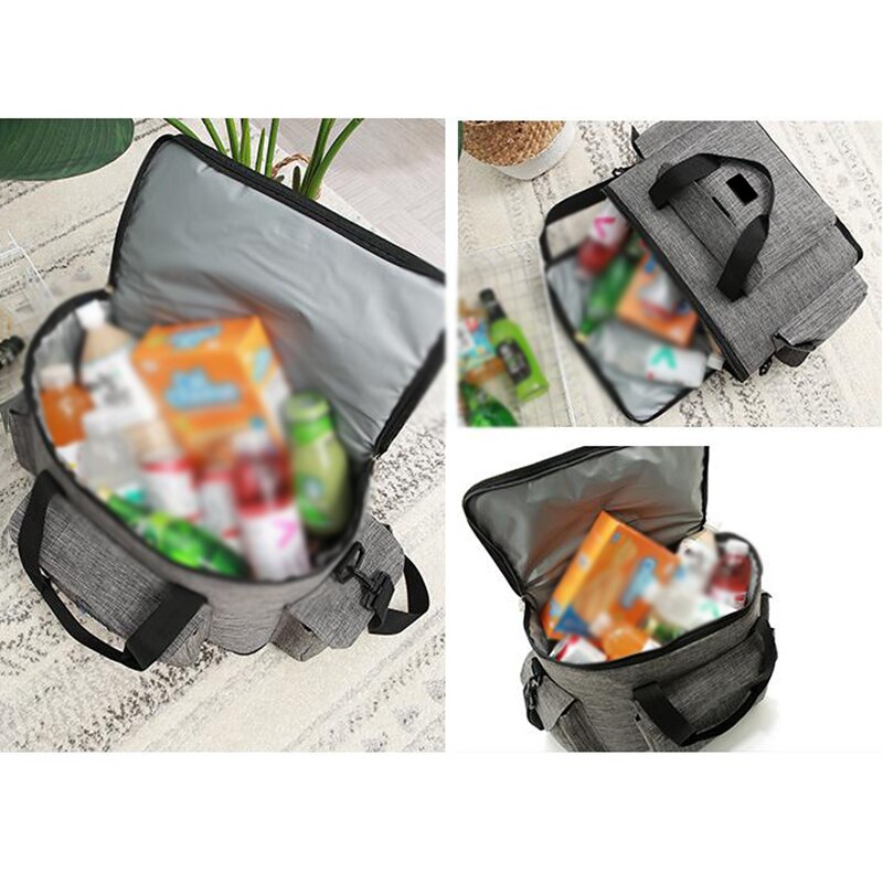 23l oxford vandtæt picnic taske isoleret bærbar termisk is køler taske frokost opbevaringspose drikke mad pakke taske