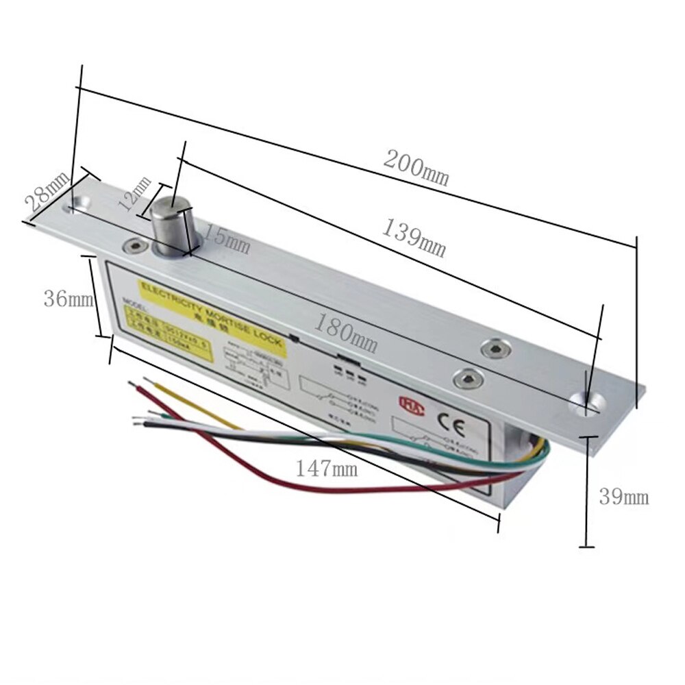 DC 12V Elektrische Bolzen Schloss NC/KEINE Ausgang Zeit Verzögerung Scheitern sicher Scheitern Schraube Sicher Einsteckschloss Türschloss Zugriff Kontrolle sperren Elektrische sperren