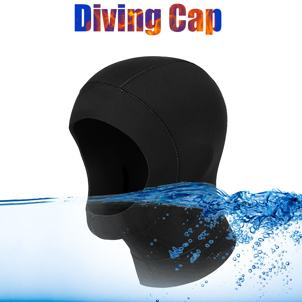 Män kvinnor 3mm scuba uv-skydd neopren sommar elastisk snorkling hålla värmen haklapp huva dykarmössa dykare hatt surfa simning