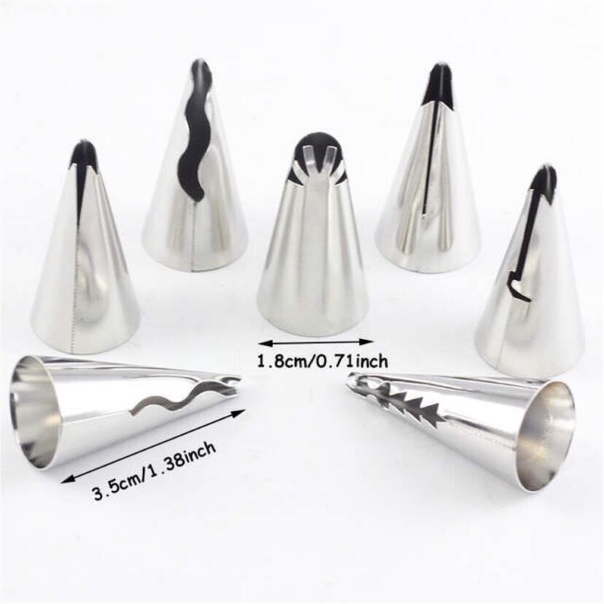 7 Stks/set Bruiloft Russische Nozzles Pastry Bladerdeeg Rok Icing Piping Nozzles Pastry Decorating Tips Cake Cupcake Decorateur Gereedschap Lot