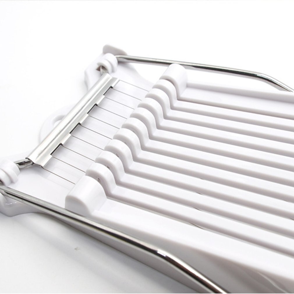 Multifunctionele eiersnijder twee-in-één gekookte eierbewaarapparaat roestvrijstalen snijder huishoudelijke eierscheider